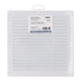 Edm Rejilla ventilación cuadrada con tapones y mosquitera 200x200x7mm ABS blanca