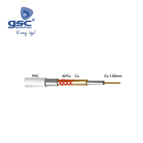 GSC Evolution Rollo 100M Cable Coaxial 3C2V Cobre-cond.central 1.02Cu