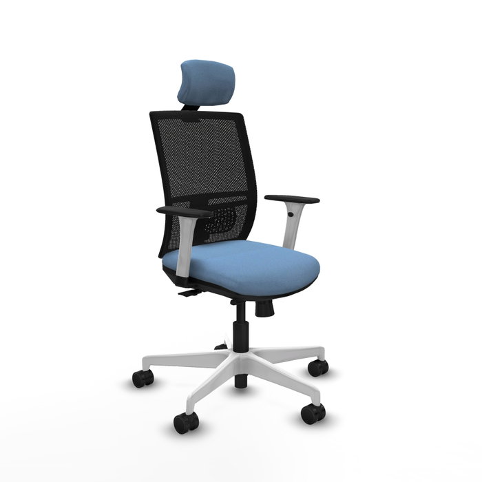 PIQUERAS Y CRESPO Silla de oficina Yunquera con mecanismo Sincro/Traslack, Azul cielo y Negro PIQUERAS Y CRESPO Silla de oficina Yunquera con mecanismo Sincro/Traslack, Azul cielo y Negro