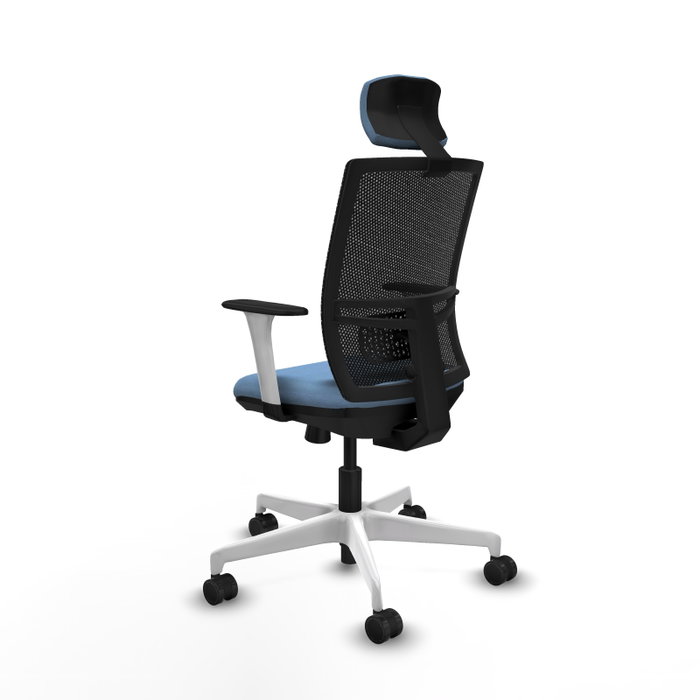 PIQUERAS Y CRESPO Silla de oficina Yunquera con mecanismo Sincro/Traslack, Azul cielo y Negro PIQUERAS Y CRESPO Silla de oficina Yunquera con mecanismo Sincro/Traslack, Azul cielo y Negro