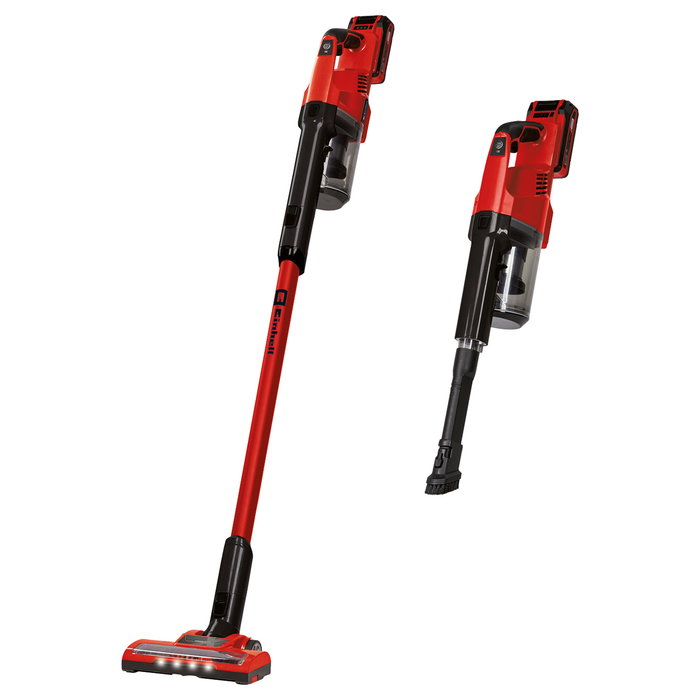 Einhell TE-SV 18 Li-Solo Aspiradora escoba 2 en 1 sin bolsa con batería, cepillo LED, para suelos duros y escalones Einhell TE-SV 18 Li-Solo Aspiradora escoba 2 en 1 sin bolsa con batería, cepillo LED, para suelos duros y escalones