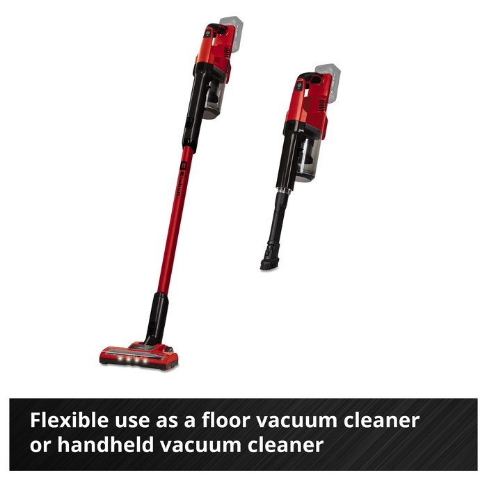Einhell TE-SV 18 Li-Solo Aspiradora escoba 2 en 1 sin bolsa con batería, cepillo LED, para suelos duros y escalones Einhell TE-SV 18 Li-Solo Aspiradora escoba 2 en 1 sin bolsa con batería, cepillo LED, para suelos duros y escalones