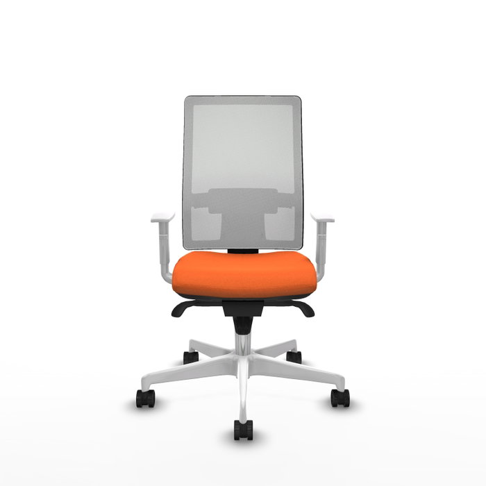PIQUERAS Y CRESPO Silla de oficina Horna con mecanismo Sincro, Naranja y Blanco PIQUERAS Y CRESPO Silla de oficina Horna con mecanismo Sincro, Naranja y Blanco