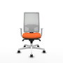 PIQUERAS Y CRESPO Silla de oficina Horna con mecanismo Sincro, Naranja y Blanco