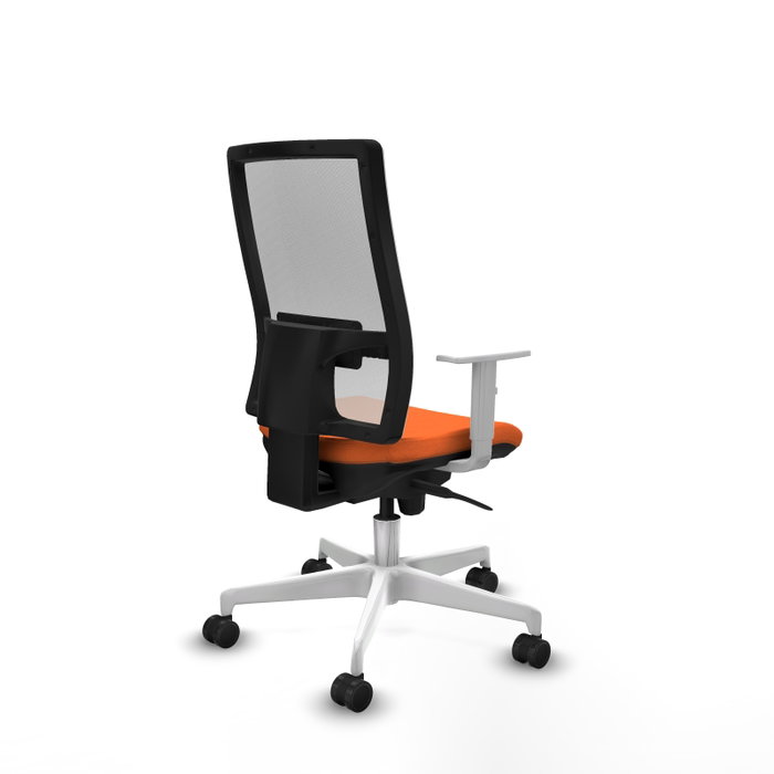 PIQUERAS Y CRESPO Silla de oficina Horna con mecanismo Sincro, Naranja y Blanco PIQUERAS Y CRESPO Silla de oficina Horna con mecanismo Sincro, Naranja y Blanco