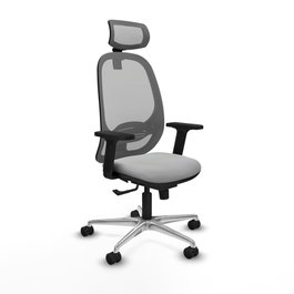PIQUERAS Y CRESPO Silla de oficina Cilanco Gris con mecanismo Sincro