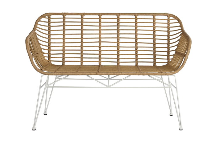 Sofa Terraza Y Jardin DKD Home Decor Marron Blanco 55 x 83 x 116 cm (2 Unidades)