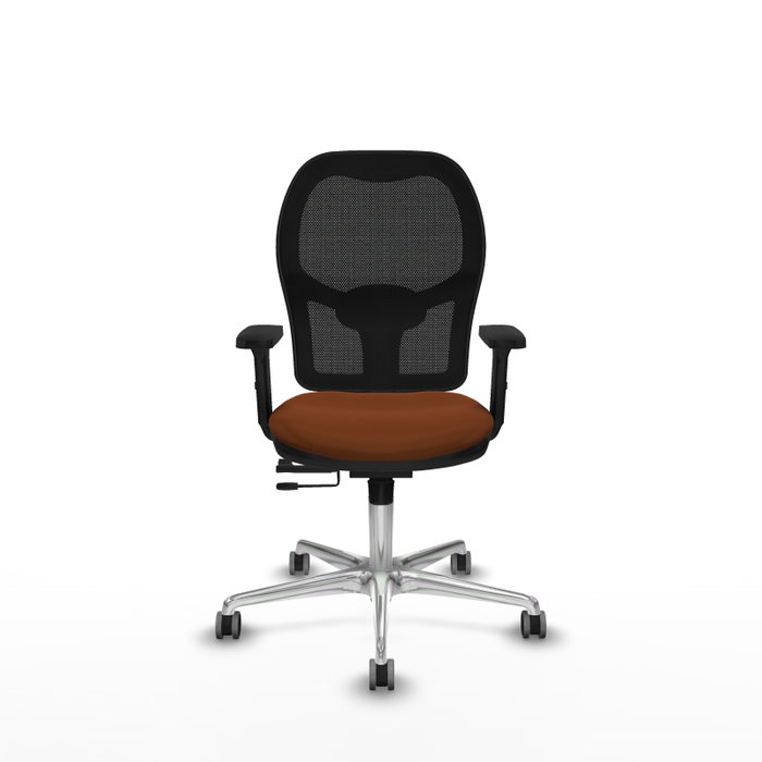 PIQUERAS Y CRESPO Silla de oficina Jorquera con mecanismo Sincro/Traslack Marrón y Negro