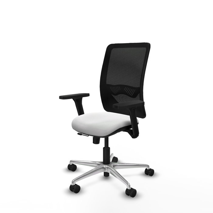 PIQUERAS Y CRESPO Silla de oficina Zulema con mecanismo Sincro/Traslack, Blanco y Negro