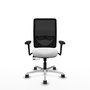 PIQUERAS Y CRESPO Silla de oficina Zulema con mecanismo Sincro/Traslack, Blanco y Negro
