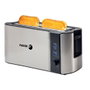 Fagor Tostadora Bigtoast Steel 1 Ranura Extra Larga 1000W con Función Descongelar, 6 Niveles, Expulsión y Apagado Automático, Bandeja Extraíble