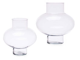 Giftdecor Jarron de Cristal Cloud, Modelo Transparente, 30 cm de Alto, Vidrio, para Decoración del Hogar
