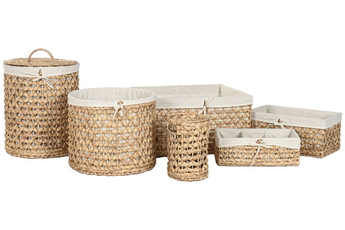 DKD Home Decor Cesta Tropical Natural 45 x 30 x 55 cm Set de 6