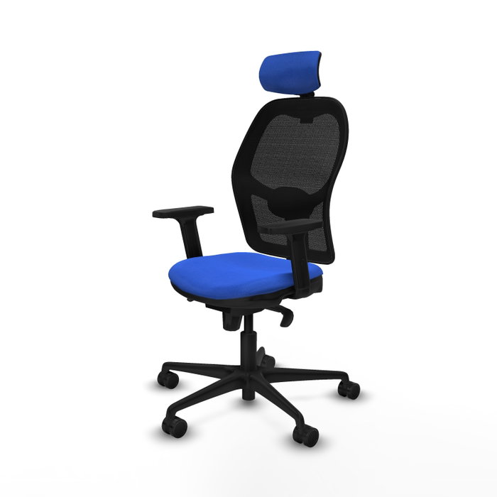 PIQUERAS Y CRESPO Silla de oficina Jorquera con mecanismo Sincro, Azul y Negro PIQUERAS Y CRESPO Silla de oficina Jorquera con mecanismo Sincro, Azul y Negro