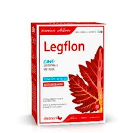 DIETMED Legflon 60 Comp. para Piernas Cansadas, Circulación Sanguínea, con Vitamina C y Vid Roja