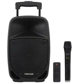 Fonestar Sistem Altavoz Portátil con Micrófono Malibu-308 | 100W, Bluetooth 5.0, Karaoke Voice Canceller, Micrófono UHF, TWS, USB/SD/FM, Batería, Trolley