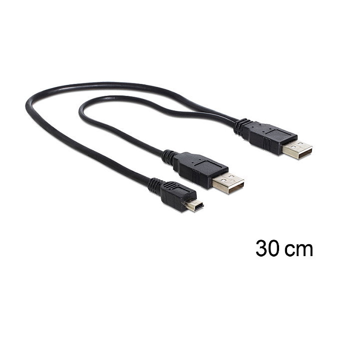 DeLOCK Cable USB 2.0 A Macho a Macho 83178 0.3m Negro - 480 Mbit/s