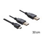 DeLOCK Cable USB 2.0 A Macho a Macho 83178 0.3m Negro - 480 Mbit/s