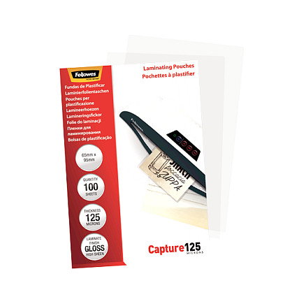 Fellowes Fundas de Plastificar Brillo 125 Micras 65x95mm Fellowes Fundas de Plastificar Brillo 125 Micras 65x95mm