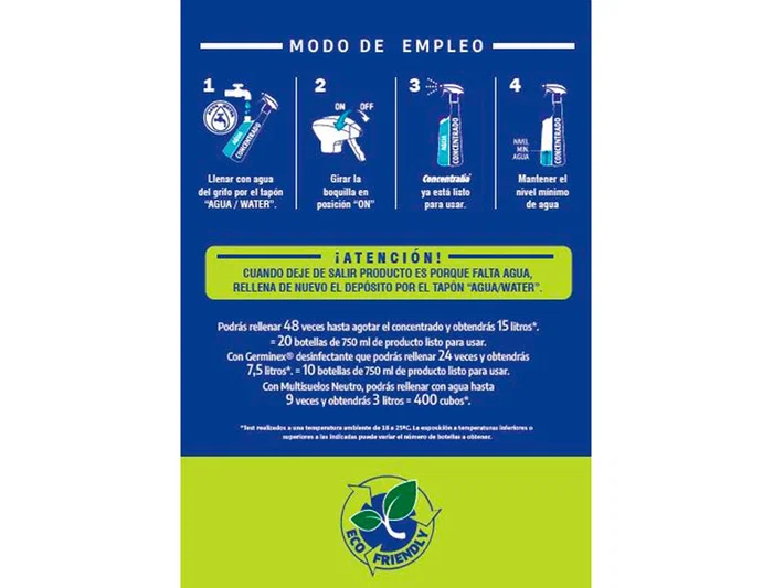 Limpiador Multiusos Concentralia Pro Bioalcohol Uso Cocinas Y Sanitarios Botella De 425 mL