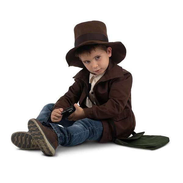 My Other Me Disfraz Arqueólogo/a Sombrero, Chaqueta, Camisa, Cinturón, Pistolera, Pistola, Látigo y Bolsa Talla 5-7