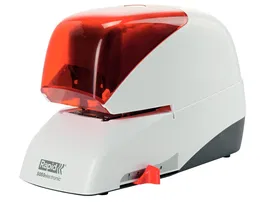 Rapid Grapadora Eléctrica 5050e, Capacidad 50 Hojas, Usa Cassette Grapas, Plata/Naranja