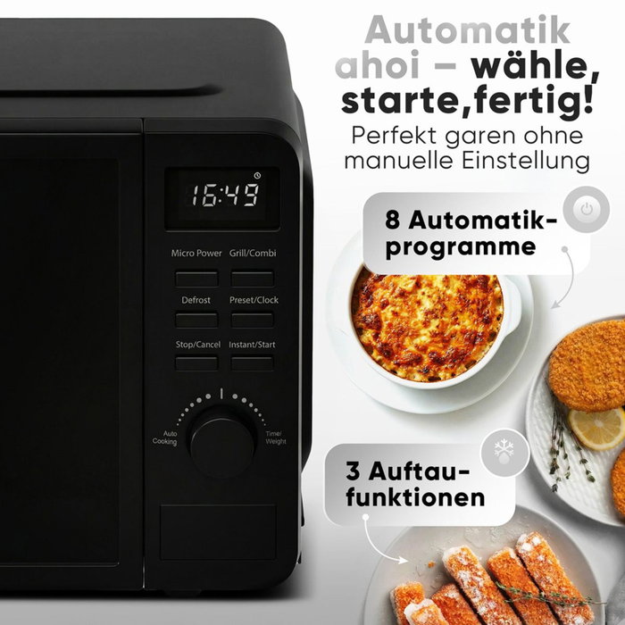 Proficook PC-MWG 1319 Microondas con Grill Negro 20L