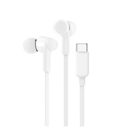 Belkin Auriculares In-Ear USB-C G3H0002Hqwhv2 con Micrófono, Sonido Signature Sound, IPX5, Ajuste Ergonómico, Almohadillas XXS-L, Control de Volumen, Color Blanco