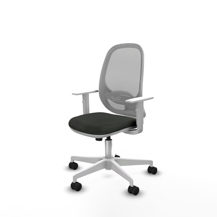 PIQUERAS Y CRESPO Silla de oficina Cilanco con mecanismo Sincro, Negro y Gris
