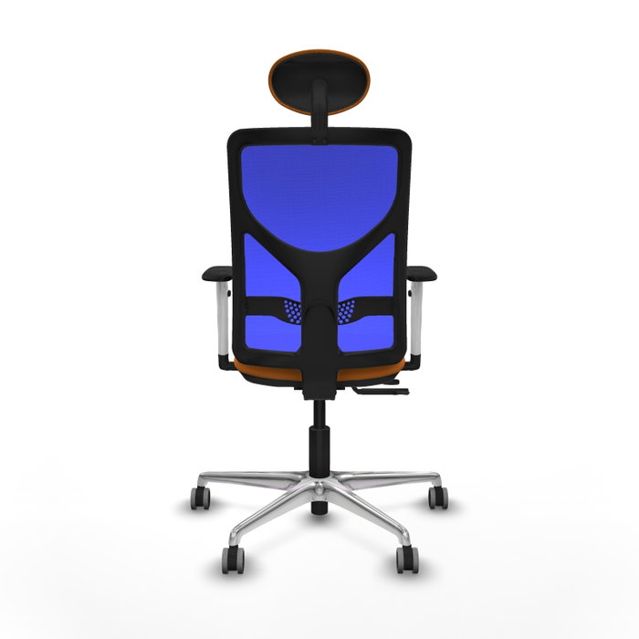 PIQUERAS Y CRESPO Silla de oficina Motilla Azul y Naranja con mecanismo Sincro/Traslack
