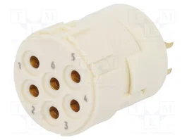 HARTING Conector M23 hembra 6 pines para soldar industrial