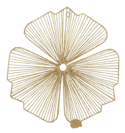 DKD Home Decor Decoración de pared de yute y metal con flor, 70x70 cm, Marrón