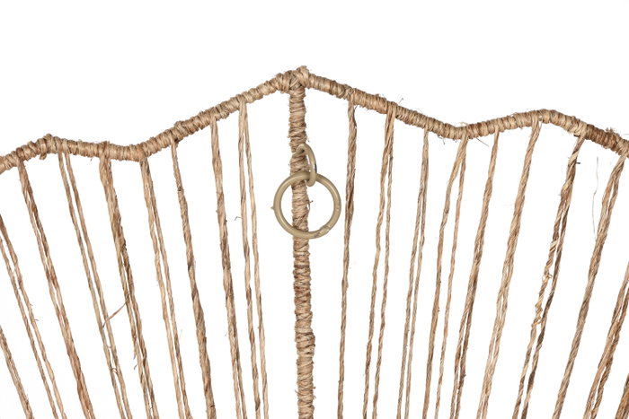 DKD Home Decor Decoración de pared de yute y metal con flor, 70x70 cm, Marrón DKD Home Decor Decoración de pared de yute y metal con flor, 70x70 cm, Marrón