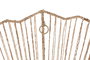 DKD Home Decor Decoración de pared de yute y metal con flor, 70x70 cm, Marrón