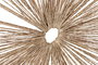 DKD Home Decor Decoración de pared de yute y metal con flor, 70x70 cm, Marrón