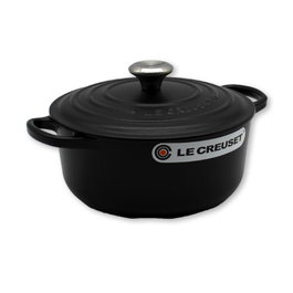 Le Creuset Signature Roaster redonda 20 cm color negro Schwarz (21177200000430)