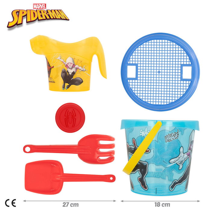 MARVEL Set de Playa Spiderman con Cubo y Accesorios