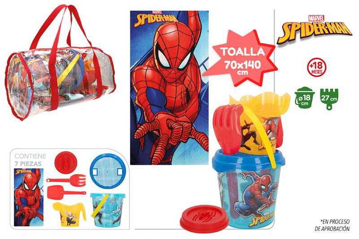 MARVEL Set de Playa Spiderman con Cubo y Accesorios