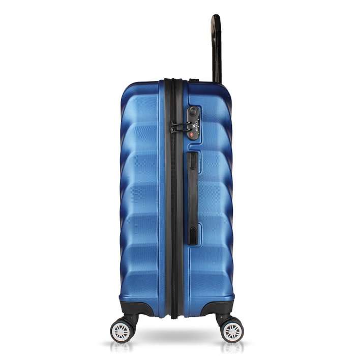 Zoozie Bags 6654 Juego de Maletas de 3 Piezas ABS Azul Oscuro con 4 Ruedas Dobles Multidireccionales 360° y Cierre con Cremallera Codificado Zoozie Bags 6654 Juego de Maletas de 3 Piezas ABS Azul Oscuro con 4 Ruedas Dobles Multidireccionales 360° y Cierre con Cremallera Codificado