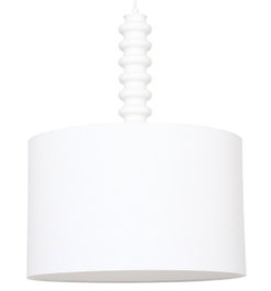 DKD Home Decor Lámpara de Techo Hierro y Poliéster Blanco