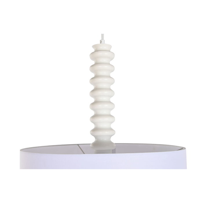 DKD Home Decor Lámpara de Techo Hierro y Poliéster Blanco