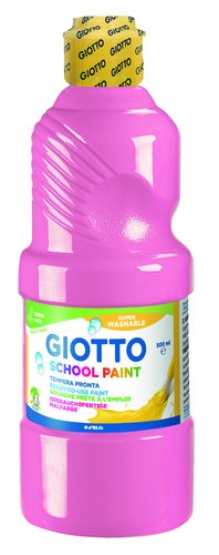 Giotto Témpera Escolar Lavable Rosa Botella 500 mL Giotto Témpera Escolar Lavable Rosa Botella 500 mL
