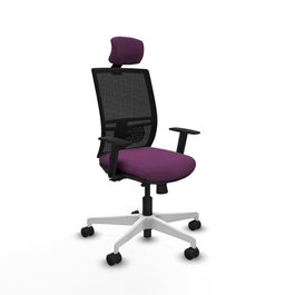 PIQUERAS Y CRESPO Silla de oficina Yunquera Morado y Negro