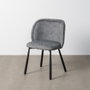 Silla Jaspeado Verde Tejido-Metal 56 X 56 X 78 cm (Set de 2)