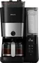 Philips HD7888/01 Cafetera de filtro con molinillo integrado, hasta 10 tazas, 1,25 L, Negra / Plata