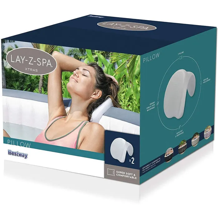 Bestway Juego de 2 Reposacabezas para Spa Inflable Lay-Z-Spa