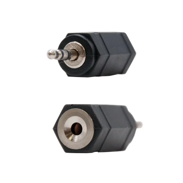 Nanocable 10.27.0002 Adaptador de Audio Estéreo Jack 3.5mm Macho a Jack 2.5mm Hembra, Negro