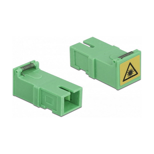 DeLOCK Acoplador de fibra óptica con protección láser SC Simplex hembra a SC Simplex hembra, 4 piezas