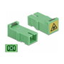 DeLOCK Acoplador de fibra óptica con protección láser SC Simplex hembra a SC Simplex hembra, 4 piezas