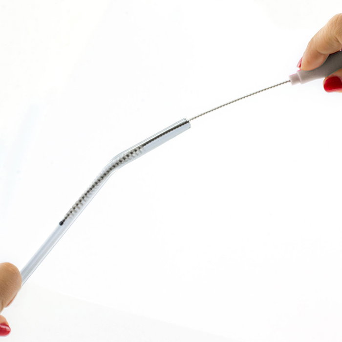 Cook Concept Escobilla Limpieza Pajitas Cocktail Lounge Reutilizables Flexible 24.5x2 cm